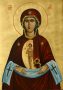 the Icon of the Mother of God "Succor in Travail". Wood, tempera,24x17cm